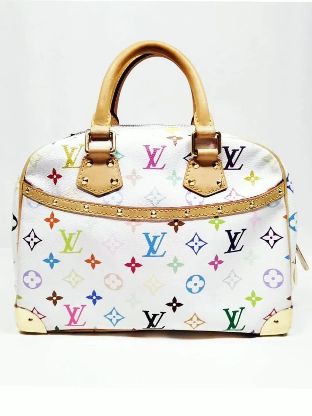 Authentic Louis Vuitton Trouville Multicolor Monogram Canvas Satchel Handbag - Picture 2 of 16